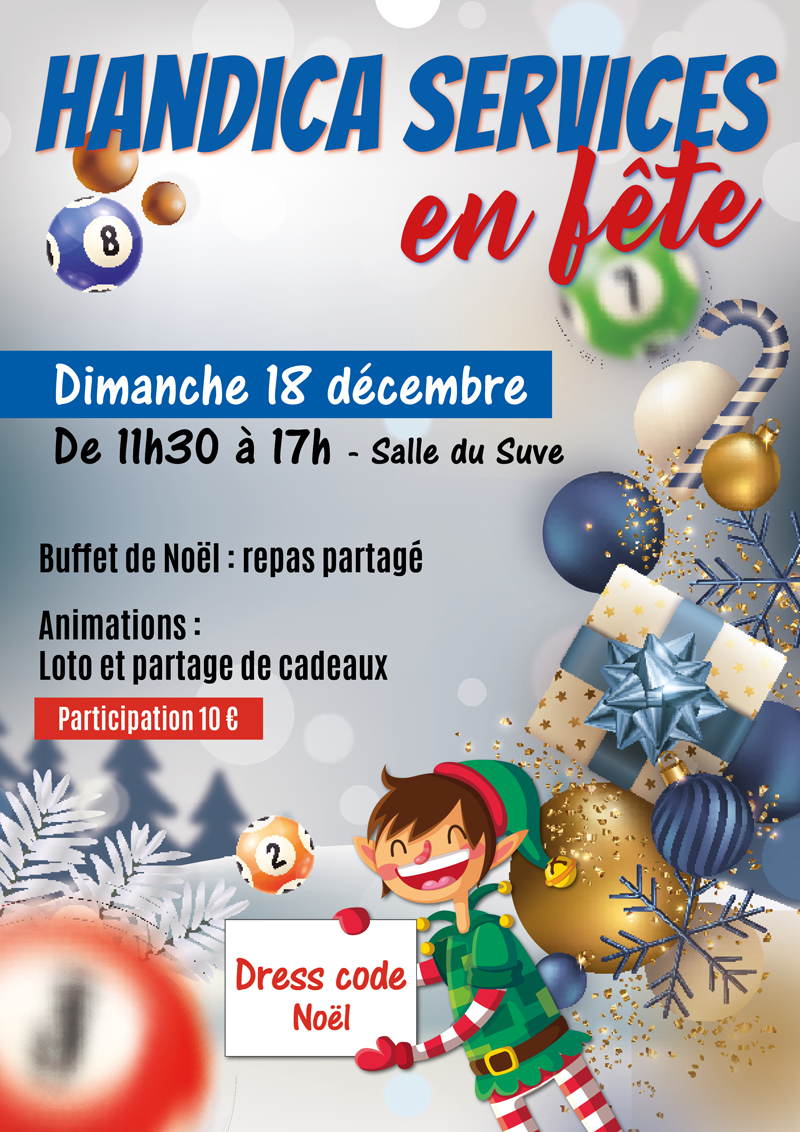 Image Affiche Repas et loto de Noël 2022